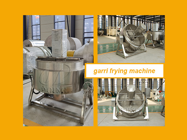 A Ghanaian customer purchased a 100kg/h garri fryer machine