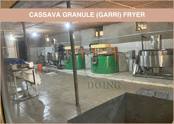 cassava granule fryer 