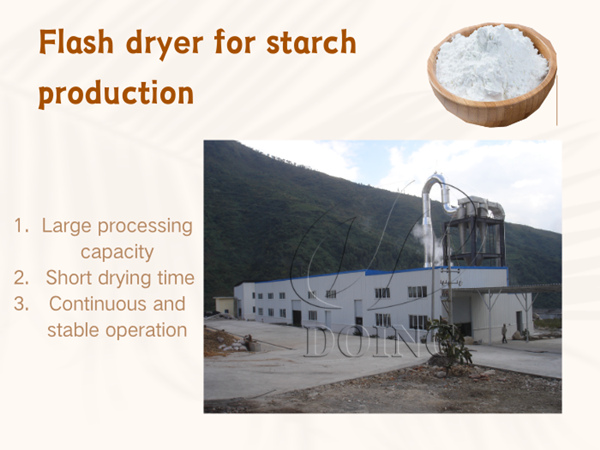 2ton per hour capacity flash dryer for cassava starch