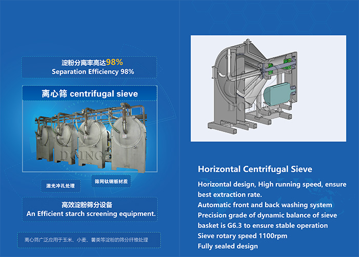 cassava starch processing machine