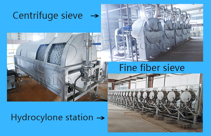 cassava starch processing machine